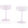 set of 2 coupe glass Pink – Tint - HAY