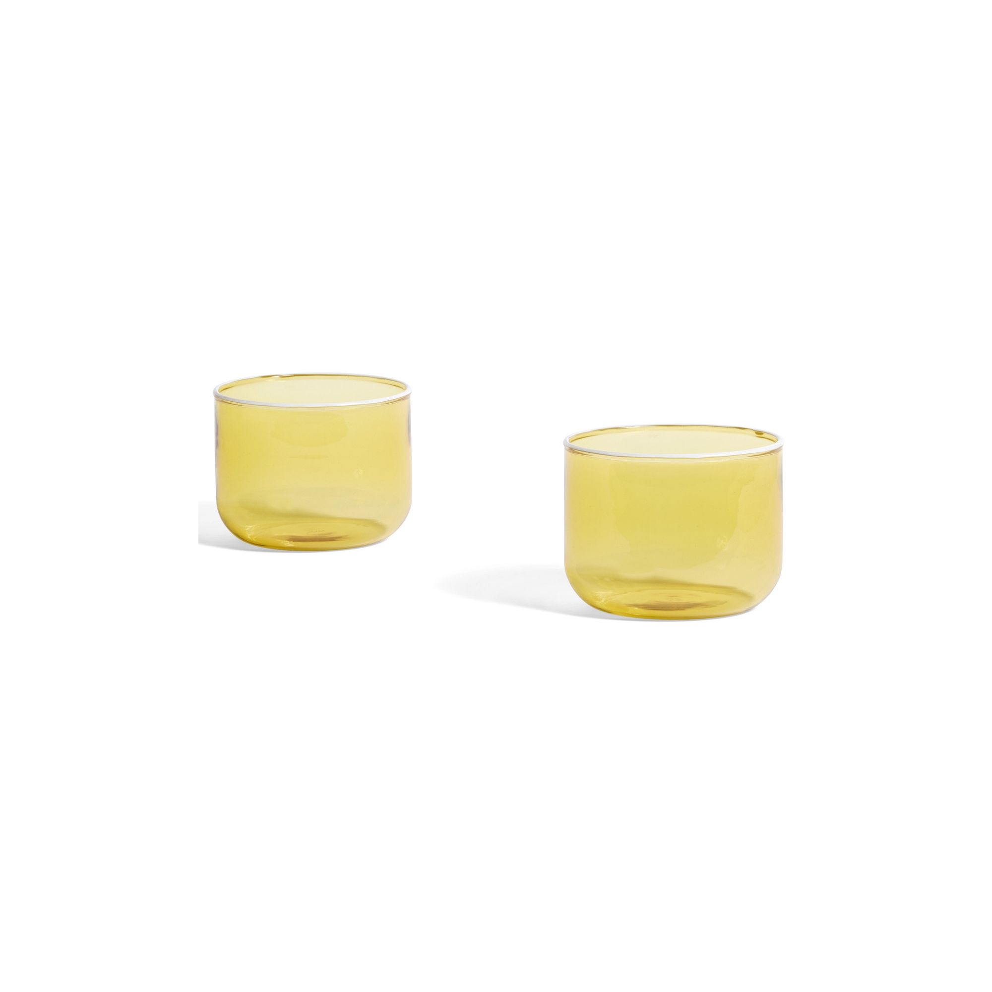 set de 2 verres 200ml Jaune clair et blanc – Tint - HAY