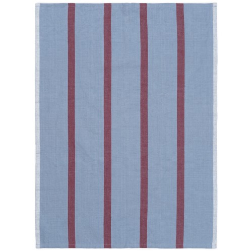 Faded blue / burgundy - Hale tea towel - Ferm Living