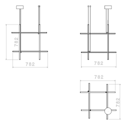 Coordinates S3 pendant – argent – Flos (F1850033)