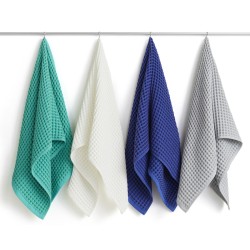 WAFFLE Hand towel - Emerald green 50 x 100 cm - HAY