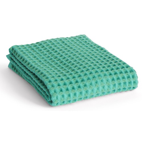 WAFFLE Hand towel - Emerald green 50 x 100 cm - HAY