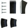 4 black plastic glides - Thonet