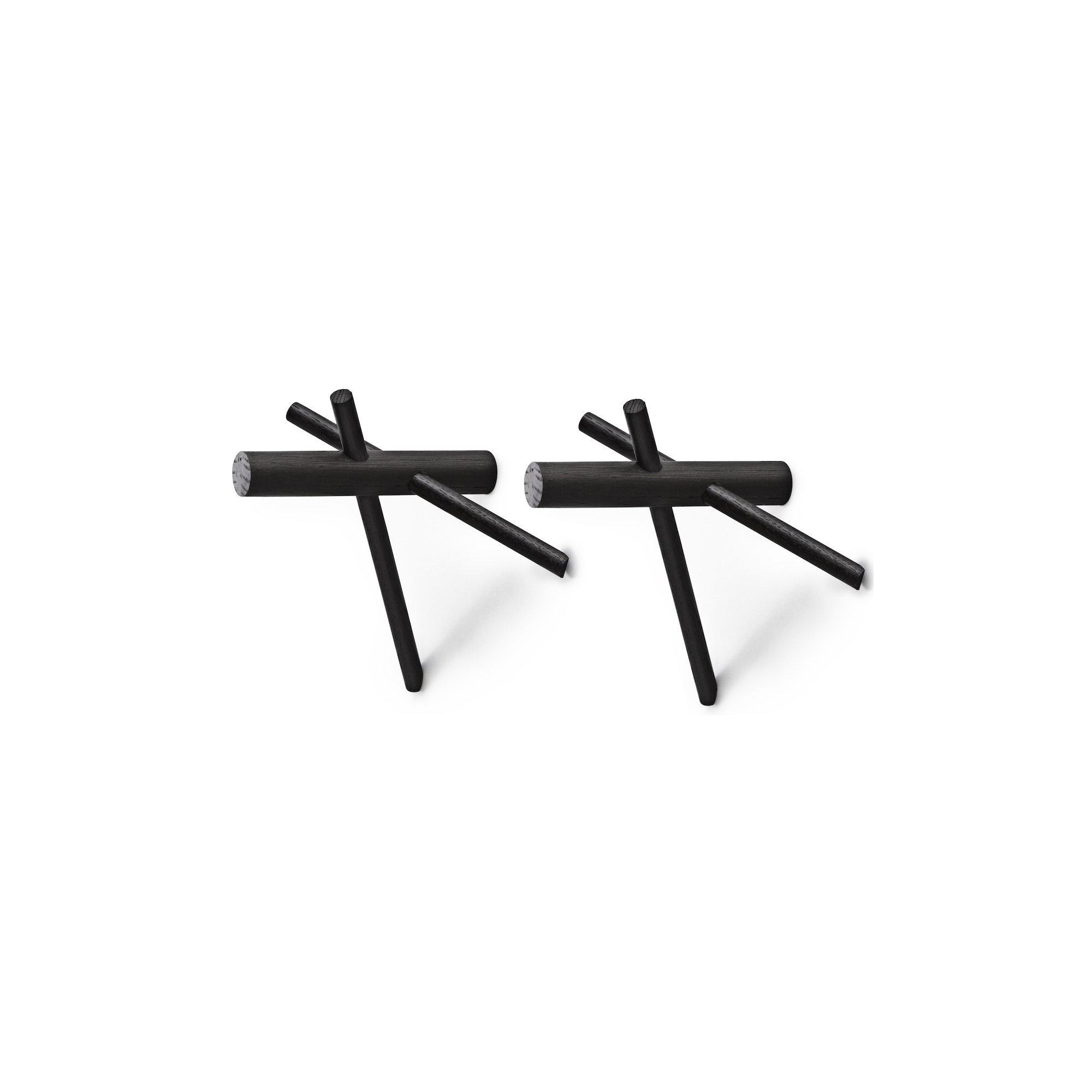 Set de 2 crochets Sticks - Noir - Normann Copenhagen