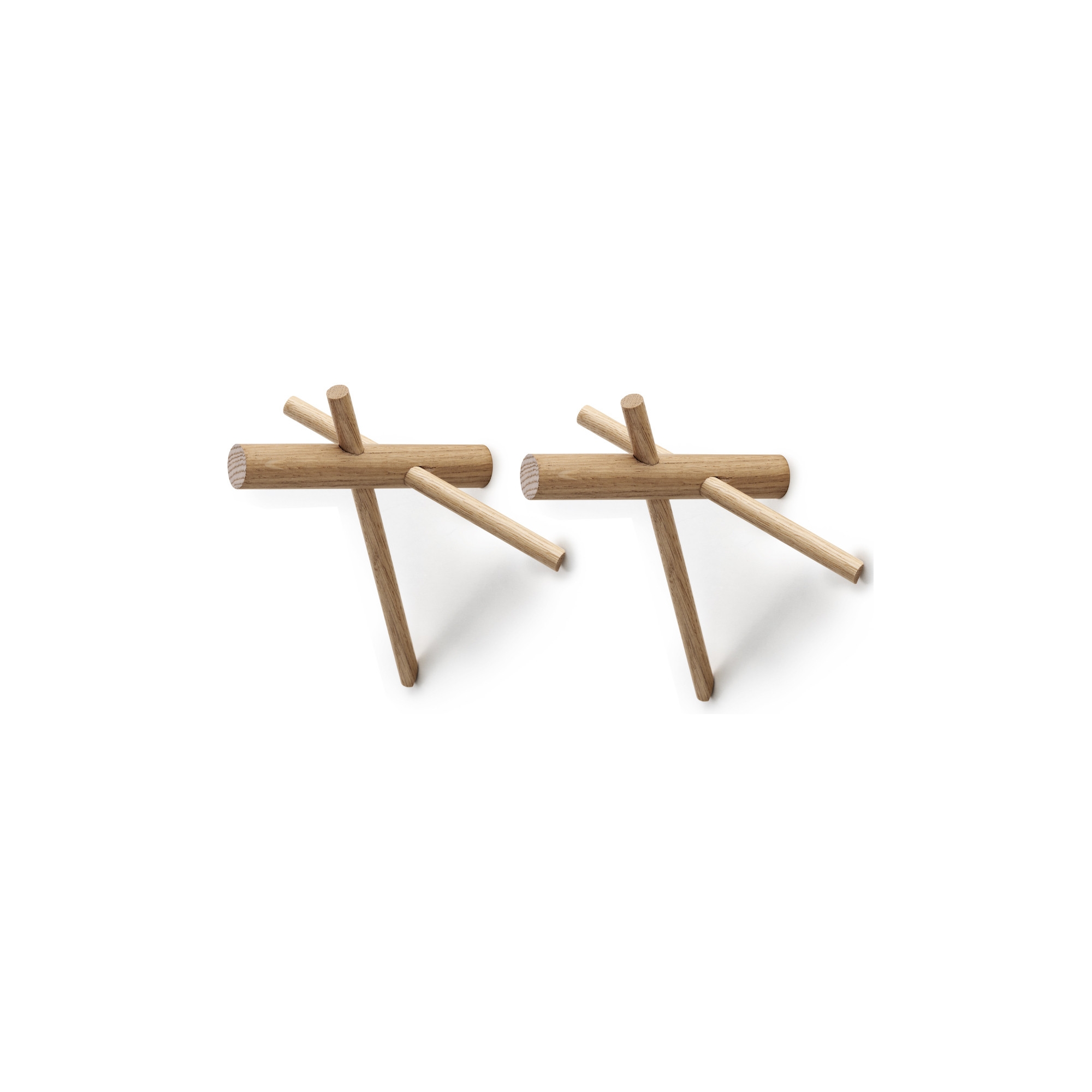 Set de 2 crochets Sticks - Nature - Normann Copenhagen