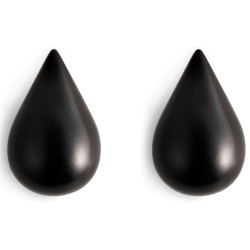 Set of 2 Dropit hooks small - Black - Normann Copenhagen