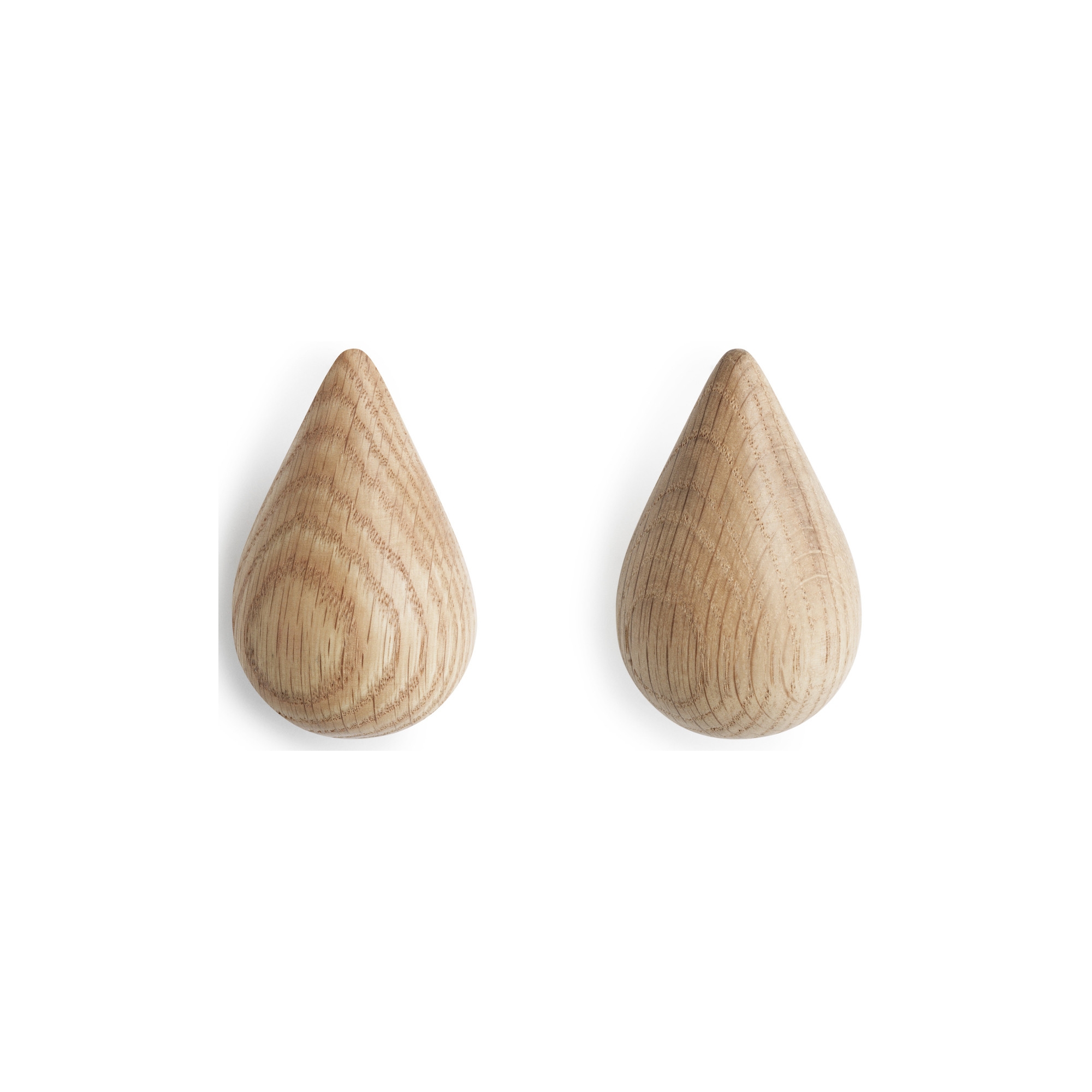 Set of 2 Dropit hooks small - Oak - Normann Copenhagen