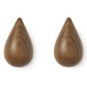 Set of 2 Dropit hooks small - Walnut - Normann Copenhagen