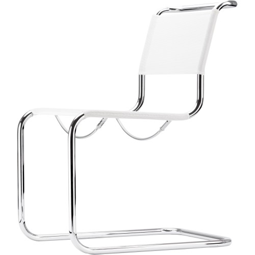 Chaise S33 – Fibre synthétique blanche + Base chrome - Thonet