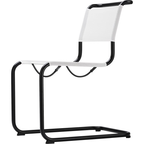 S33 Chair – White synthetic fibre + Black Base - Thonet