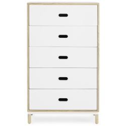 White - Kabino dresser with 5 drawers - Normann Copenhagen