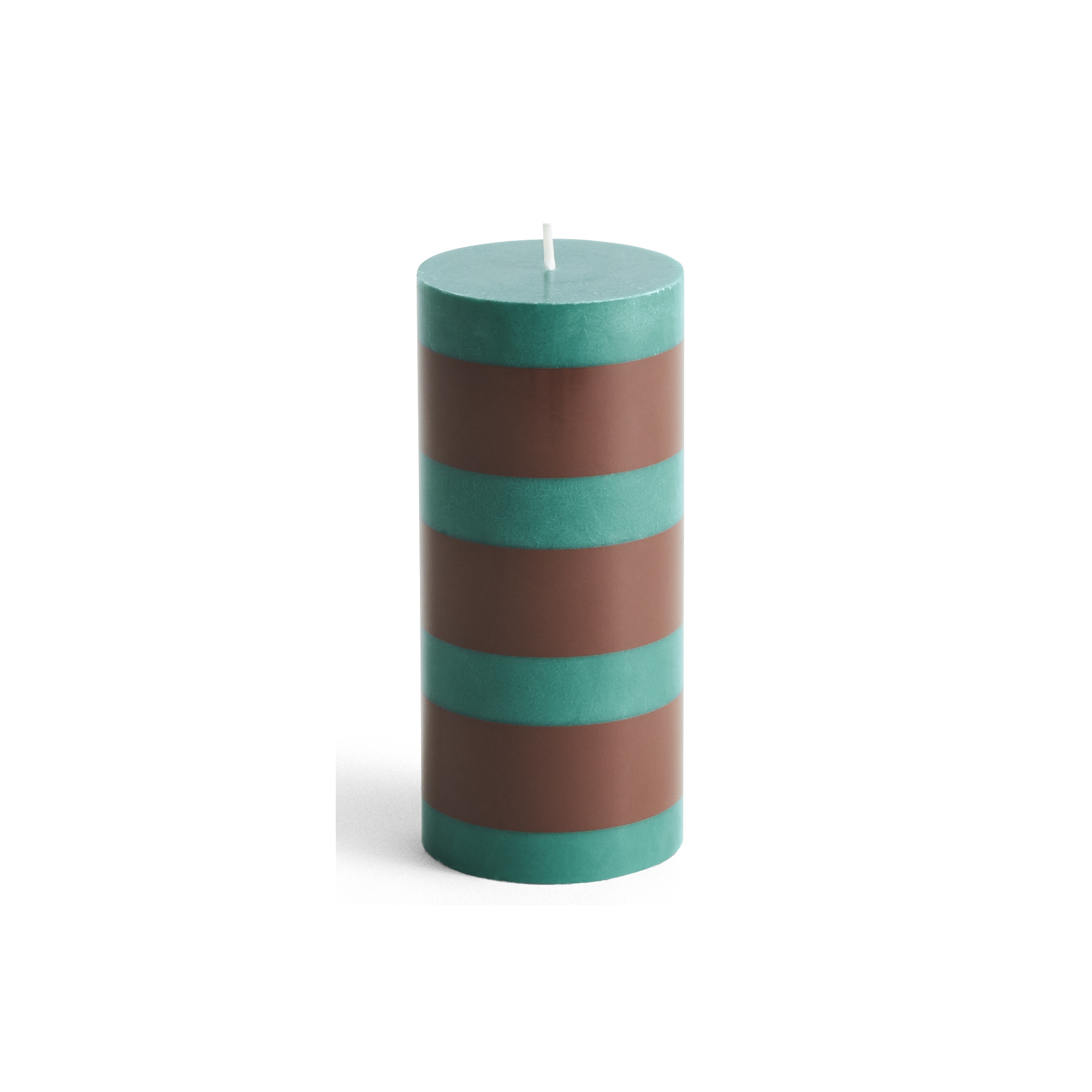 Column candle small - green and brown - HAY