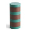 Column candle small - green and brown - HAY