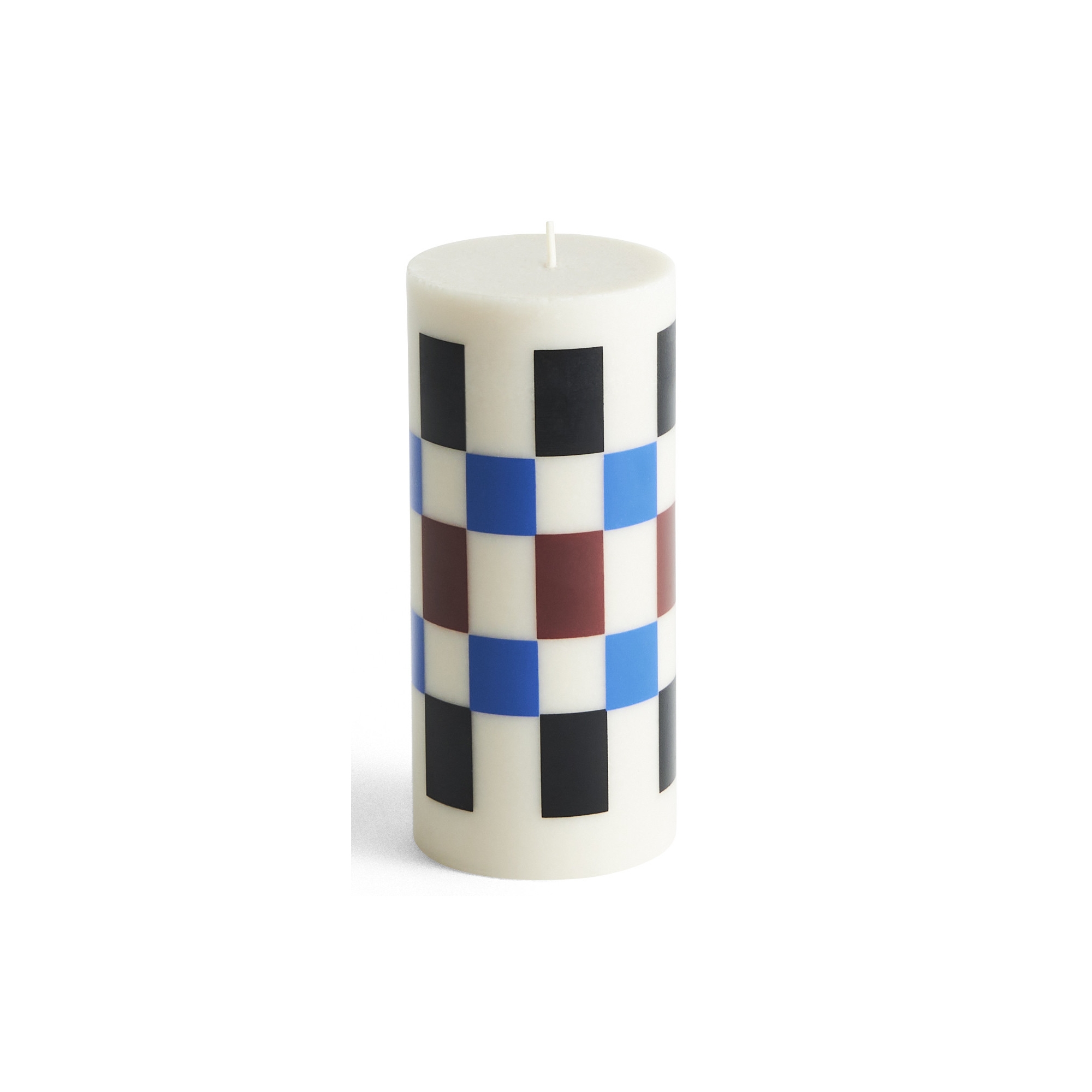 bougie Column petite - blanc cassé, marron, noir et bleu - HAY