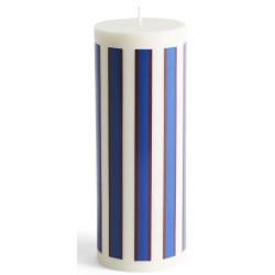 bougie Column grande - blanc-cassé, marron et bleu - HAY