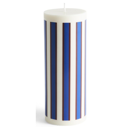 bougie Column grande - blanc-cassé, marron et bleu - HAY