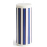 Column candle large - off-white, brown and blue - HAY