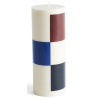 bougie Column grande - blanc-cassé, marron, noir et bleu - HAY