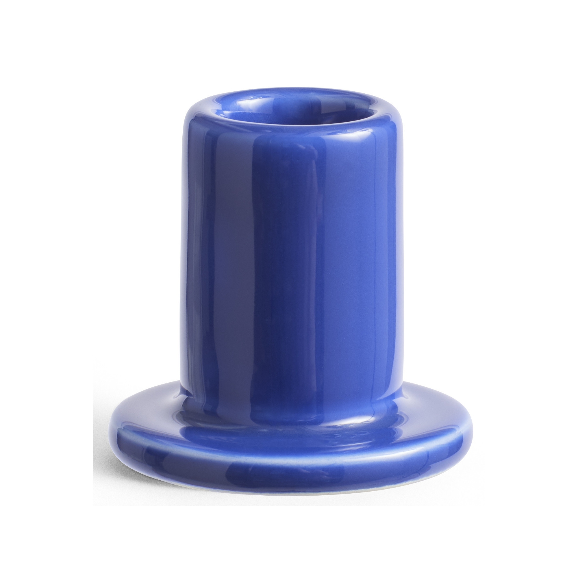 Tube candleholder small - blue - HAY