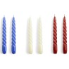 Twist candles set of 6 - Purple blue, off-white and burgundy - HAY