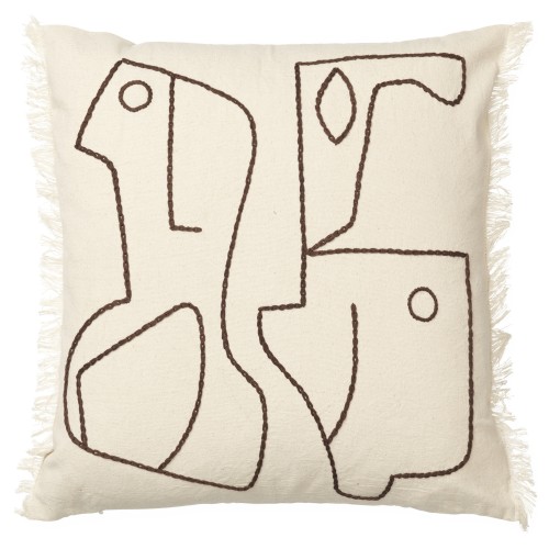 Housse de coussin Figure - blanc-cassé / café - Ferm Living