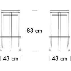 204 RH Stool - Thonet