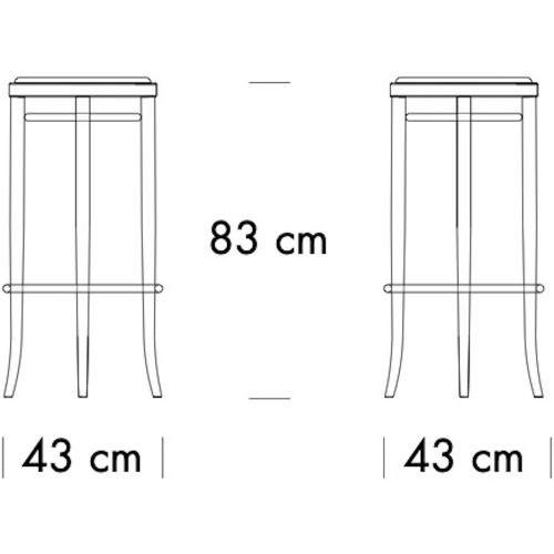 204 RH Stool - Thonet