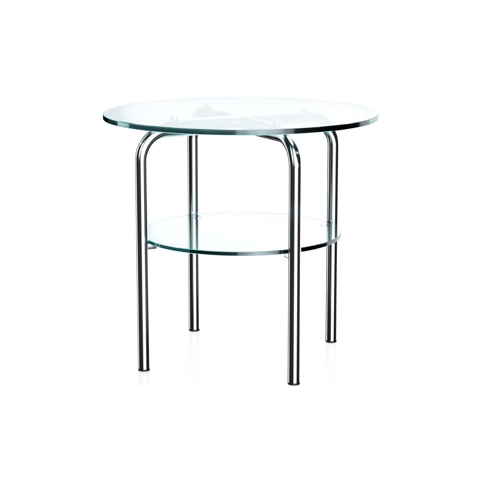 MR 517/1 Table with shelf – Ø50 x H46 cm - Thonet