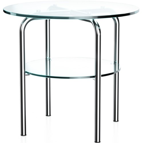 Table MR 517/1 avec étagère – Ø50 x H46 cm - Thonet