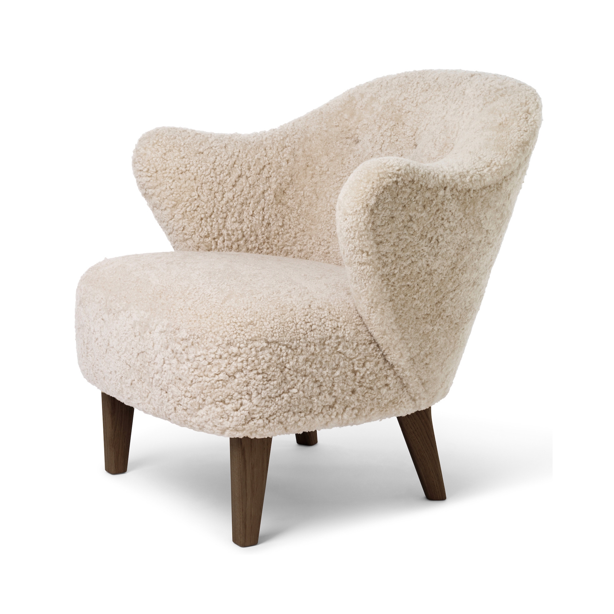 Fauteuil Ingeborg – Peau de mouton Moonlight + Chêne teinté foncé - Audo Copenhagen