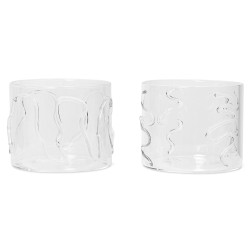 Doodle set of 2 glasses - low - Ferm Living