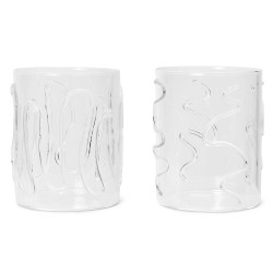 Doodle set of 2 glasses - tall - Ferm Living