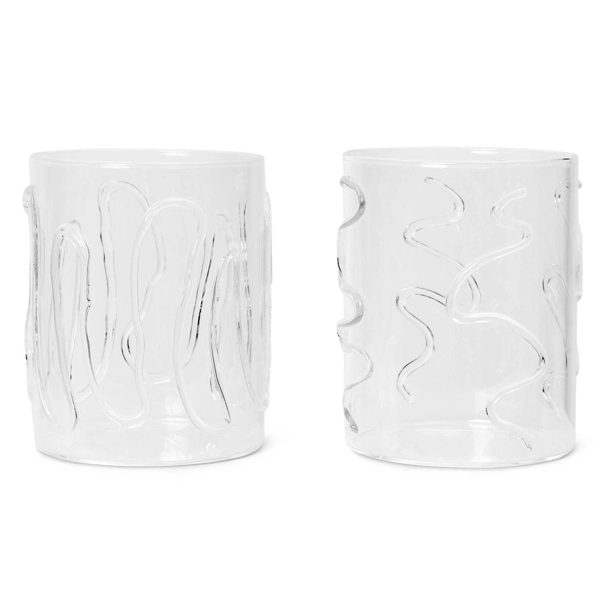 set de 2 verres Doodle - haut - Ferm Living