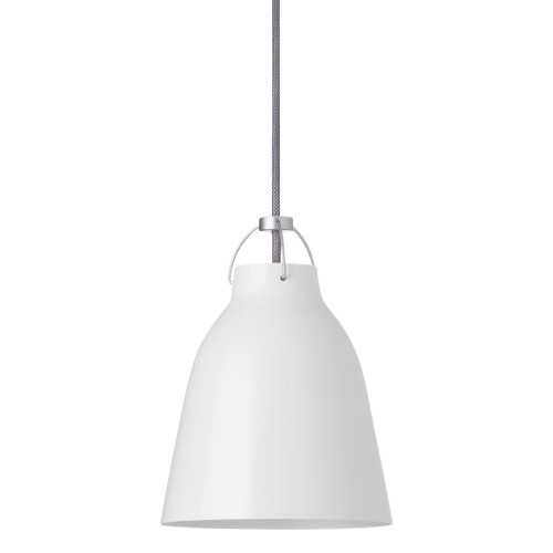 Caravaggio P1 – Glossy white + Grey cable - Fritz Hansen