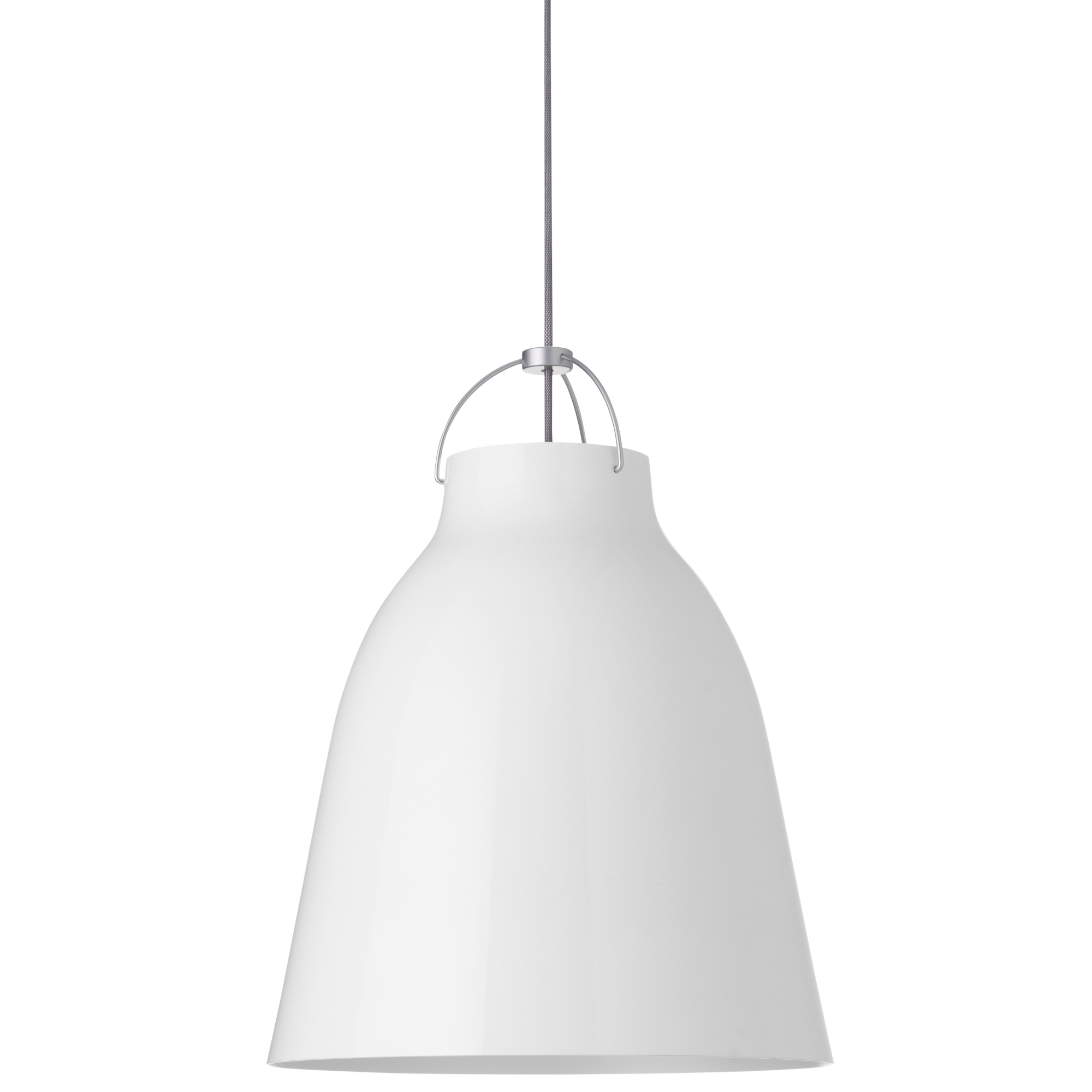 Caravaggio P3 – Glossy white + Grey cable - Fritz Hansen