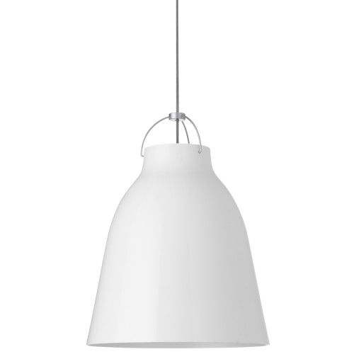 Caravaggio P3 – Glossy white + Grey cable - Fritz Hansen