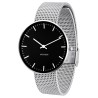 City Hall watch - 40mm - steel/black, steel mesh band