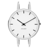 Montre City Hall - Ø34 mm - acier/blanc, bracelet jonc