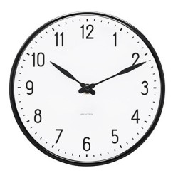 16cm - AJ Station wallclock - black edge