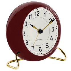 AJ Station alarm clock - burgundy - Arne Jacobsen