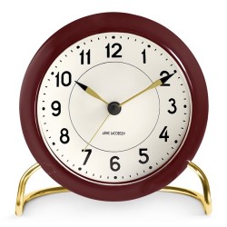 AJ Station alarm clock - burgundy - Arne Jacobsen