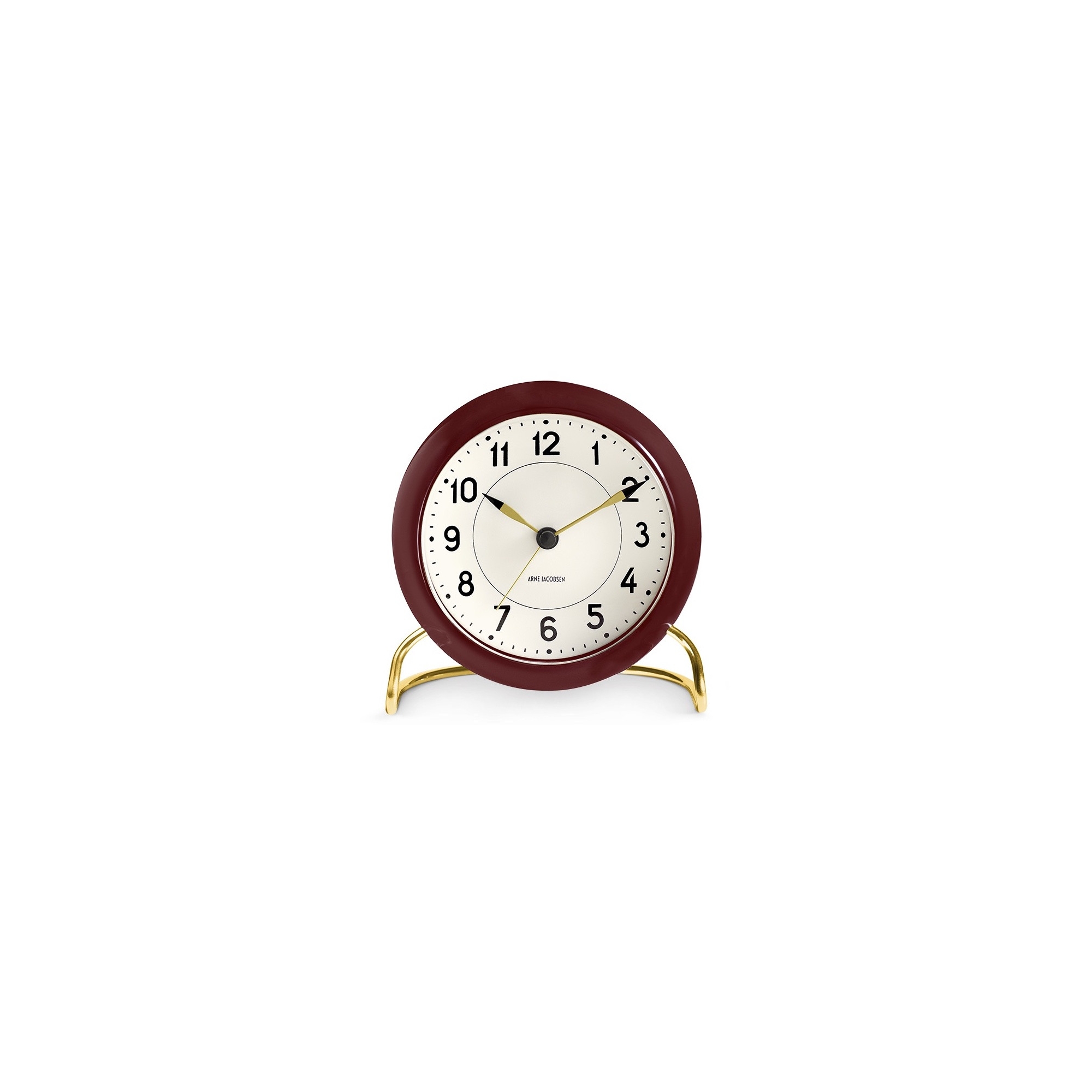 AJ Station alarm clock - burgundy - Arne Jacobsen