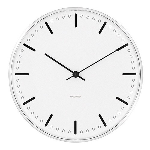 21cm - City hall wall clock - white