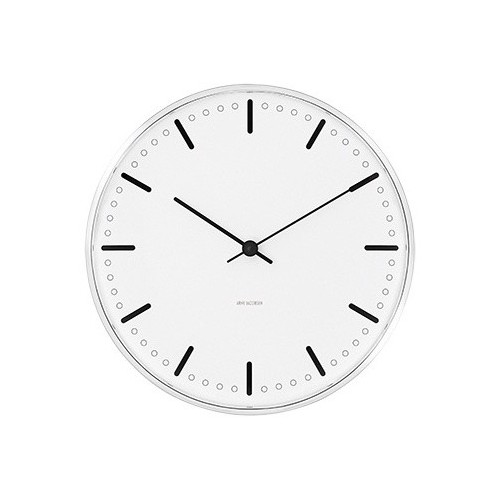 16cm - City hall wall clock - white