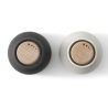 ash, carbon / beech lid - set of 2 Bottle Grinders Small - Audo Copenhagen