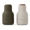 vert hunting, beige  / couvercle noyer - lot de 2 moulins Bottle Grinders Petit - Audo Copenhagen