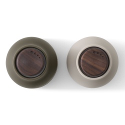 hunting green, beige / walnut lid - set of 2 Bottle Grinders Small - Audo Copenhagen