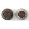 hunting green, beige / walnut lid - set of 2 Bottle Grinders Small - Audo Copenhagen