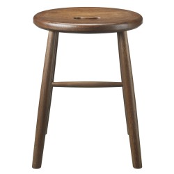 Stool J27 - lacquered smoked oak - FDB Møbler