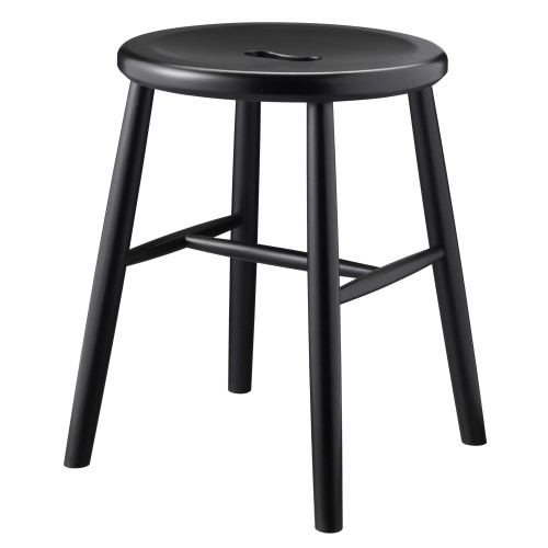 Tabouret J27 - hêtre peint en noir - FDB Møbler